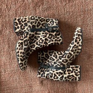 Leopard Print Ankle Boots